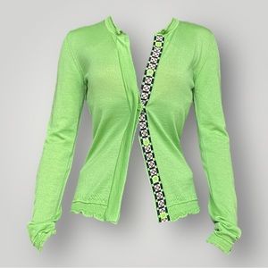 Versace Cashmere & Silk Green Cardigan Sweater 🍏